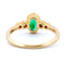 Bague 55 Bague ovale en or jaune et blanc 14k, émeraude et diamants 58 Facettes 6AD423B602614F4FBB6869161E8F51A9