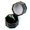 Bague 55 Bague ovale en or jaune et blanc 14k, émeraude et diamants 58 Facettes 6AD423B602614F4FBB6869161E8F51A9