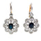 Boucles d'oreilles Boucles d’oreilles Art déco en platine et or 14k, saphirs et diamants taille ancienne 58 Facettes FFB5EF04AD7343ADA0FE8EC021D74486