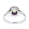 Bague 54 Bague à entourage en platine, diamant taille coussin et rubis 58 Facettes ADE2BF9354AF4E13979BDB8D0612296F
