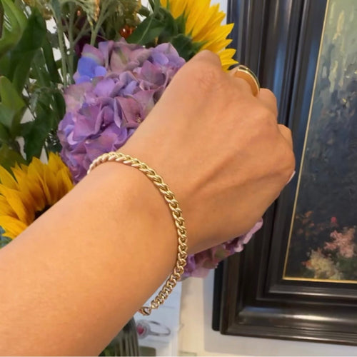 Bracelet Bracelet à maillons gourmette en or 14 carats 58 Facettes 7F626385D7D04609B0B361558A04C7DC