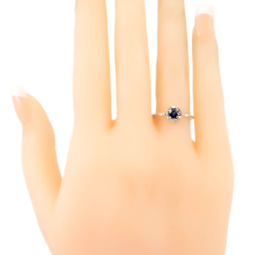 Bague 51 Bague saphir et diamant en or 18k et platine 58 Facettes 331504F3563A4F998EE08F76660585F3