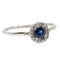 Bague 51 Bague saphir et diamant en or 18k et platine 58 Facettes 331504F3563A4F998EE08F76660585F3