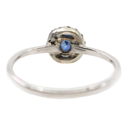 Bague 51 Bague saphir et diamant en or 18k et platine 58 Facettes 331504F3563A4F998EE08F76660585F3