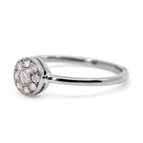 Bague 54 Bague Art déco en or blanc 14k et platine, diamants taille brillant 58 Facettes 1578CF4B80E449199A5DAD76F9C39B1B