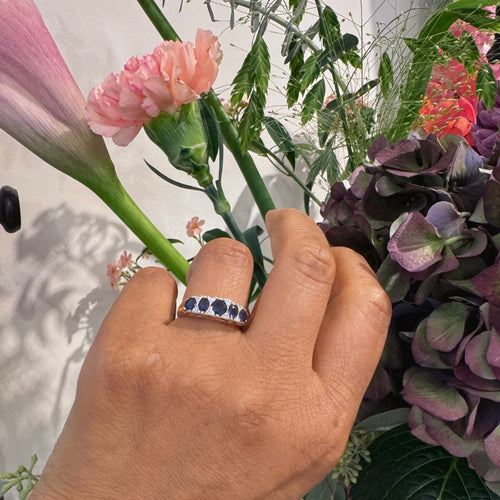 Bague 54 Bague saphirs et diamants en or jaune et blanc 14k 58 Facettes 8F84CC029ECB457C8EF84B0DDC171C80
