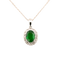 Pendentif Pendentif en or blanc 18k, grenat tsavorite et diamants taille rose 58 Facettes 7D8EF1B8272C49B9BF6D17E2895EFF74