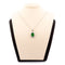 Pendentif Pendentif en or blanc 18k, grenat tsavorite et diamants taille rose 58 Facettes 7D8EF1B8272C49B9BF6D17E2895EFF74