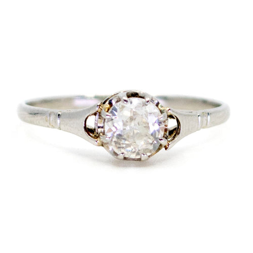 Bague 62 Bague solitaire en platine avec diamant taille ancienne de 0,80 ct 58 Facettes 29C240ACAC9742EABA80A8E0A18D5AC9