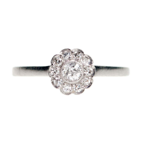 Bague 54 Bague en platine à diamants taille ancienne et taille simple 58 Facettes 4D6E8459C2554AE88D240DD793B88931