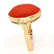 Bague 53 Bague solitaire en corail de 3,22 ct et or jaune 14k 58 Facettes 38D8D27590FC4A1BB9172032481198B3