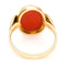 Bague 53 Bague solitaire en corail de 3,22 ct et or jaune 14k 58 Facettes 38D8D27590FC4A1BB9172032481198B3