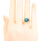 Bague 54 Bague en or 14k avec topaze carrée et diamants 58 Facettes F9D87F6557EC462DA004760D00B9C180