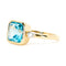 Bague 54 Bague en or 14k avec topaze carrée et diamants 58 Facettes F9D87F6557EC462DA004760D00B9C180