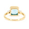 Bague 54 Bague en or 14k avec topaze carrée et diamants 58 Facettes F9D87F6557EC462DA004760D00B9C180