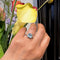 Bague 54 Bague en or 14k avec topaze carrée et diamants 58 Facettes F9D87F6557EC462DA004760D00B9C180