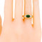 Bague 54 Bague émeraude et diamants en or 14k, style est-ouest 58 Facettes 5E3C8CBA88364A9392E80B8EBBF29871