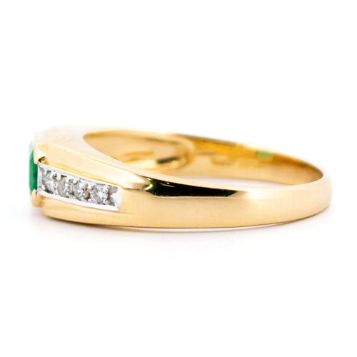 Bague 54 Bague émeraude et diamants en or 14k, style est-ouest 58 Facettes 5E3C8CBA88364A9392E80B8EBBF29871