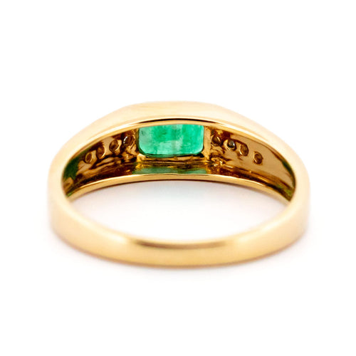 Bague 54 Bague émeraude et diamants en or 14k, style est-ouest 58 Facettes 5E3C8CBA88364A9392E80B8EBBF29871