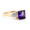 Bague 54 Bague en or 14k avec améthyste taille carrée et diamants 58 Facettes 0A81EB7C262B4A968FE0B15CC047EF49