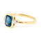 Bague 53 Bague en or jaune et blanc 14k avec saphir rectangulaire et diamants 58 Facettes E0E8AEDDE44548EE98E1FF1B6029D8D1