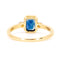 Bague 53 Bague en or jaune et blanc 14k avec saphir rectangulaire et diamants 58 Facettes E0E8AEDDE44548EE98E1FF1B6029D8D1
