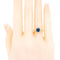Bague 53 Bague en or jaune et blanc 14k avec saphir rectangulaire et diamants 58 Facettes E0E8AEDDE44548EE98E1FF1B6029D8D1