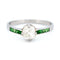 Bague 57 Bague solitaire en platine avec diamant taille ancienne et grenats tsavorites 58 Facettes DA4F56BB2F3547B79AD2CF18513FDF82
