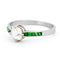 Bague 57 Bague solitaire en platine avec diamant taille ancienne et grenats tsavorites 58 Facettes DA4F56BB2F3547B79AD2CF18513FDF82