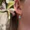 Boucles d'oreilles Boucles d’oreilles pendantes en or blanc 18k, topazes et diamants 58 Facettes 923BC3ECAC964264B7FDFC95B45D6811