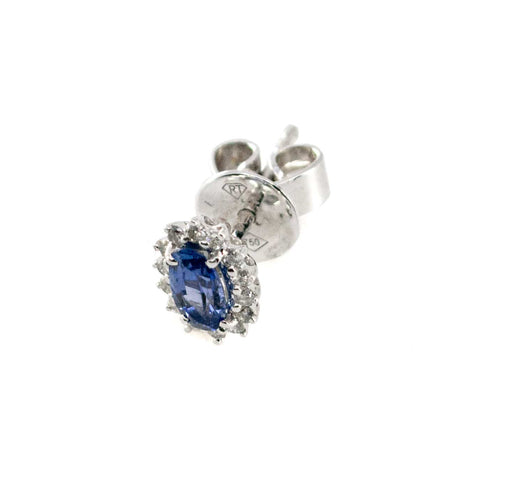 Boucles d'oreilles Boucles d’oreilles en or blanc 18k, saphirs et diamants 58 Facettes 140322E76AF34E2283E10DD060E6C719