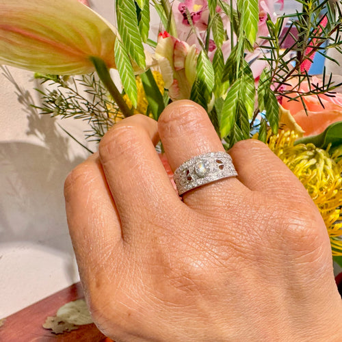 Bague 55 Art déco - Bague en platine sertie de diamants 58 Facettes 40597BFE6316420AA69540F71034C240