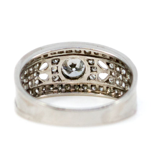 Bague 55 Art déco - Bague en platine sertie de diamants 58 Facettes 40597BFE6316420AA69540F71034C240
