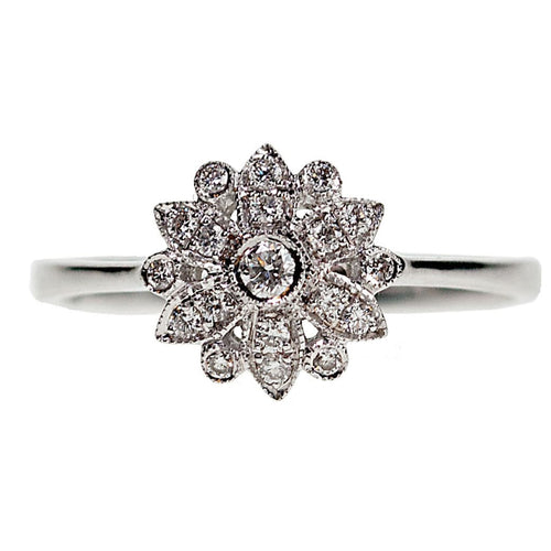 Bague 56 Bague cluster en or 18k et diamants taille brillant 58 Facettes DEC938C1D9A544659359E0D0296DCFFC