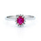 Bague 56 Bague en or blanc 18k, rubis et diamants taille brillant 58 Facettes BD9C730AA39B4AAEB0193BE072F70275
