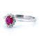 Bague 56 Bague en or blanc 18k, rubis et diamants taille brillant 58 Facettes BD9C730AA39B4AAEB0193BE072F70275