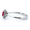 Bague 56 Bague en or blanc 18k, rubis et diamants taille brillant 58 Facettes BD9C730AA39B4AAEB0193BE072F70275