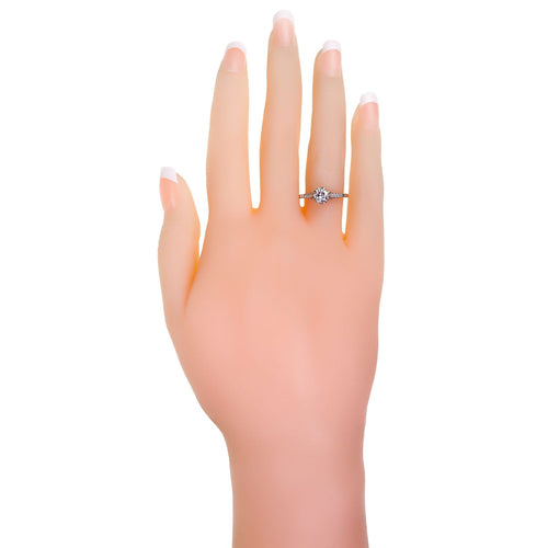 Bague 54 Bague solitaire en platine avec diamants taille brillant et taille ancienne 58 Facettes CD6E999A9F0848719A9983EE47B43859