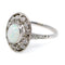 Bague 55 Bague ovale en platine, opale et diamants 58 Facettes 14D80DACA8CB47DF8F306575C7EFB4FC