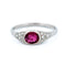 Bague 54 Art déco - Bague en platine, rubis et diamants, monture est-ouest 58 Facettes F1E1A4FD501C4E3DACF24D81E9733D17