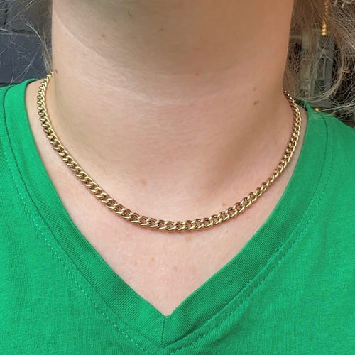 Collier Collier en or jaune 14k à maillons gourmette 58 Facettes 2647FA2758AA42FCBB6E057A9F362549