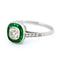Bague 54 Bague halo en platine avec émeraudes et diamants 58 Facettes 0253537B9AA54B51AAA193B4ECCD23A9