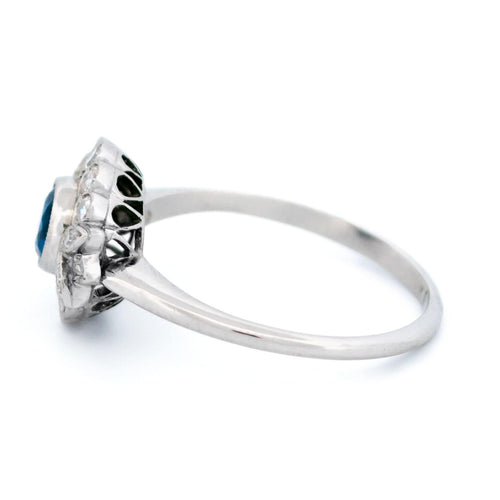 Bague 56 Bague de style édouardien en platine, saphir et diamants 58 Facettes 9F8E308D65914D80997D91DCA87A5B10