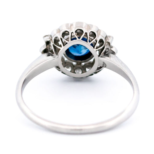 Bague 56 Bague de style édouardien en platine, saphir et diamants 58 Facettes 9F8E308D65914D80997D91DCA87A5B10