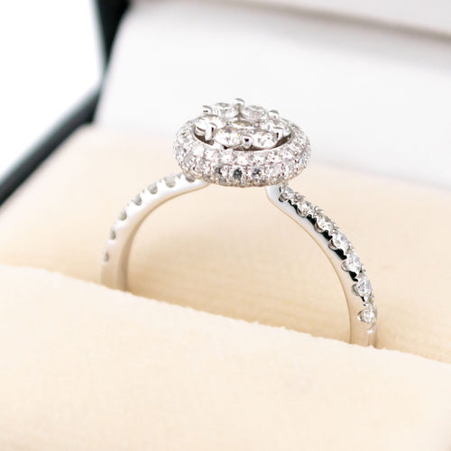 Bague 55 Bague en or blanc 18k avec diamants taille brillant 58 Facettes 1FA636AA2C1442BBB1CDC1E69D596E14