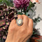 Bague 56 Bague de style victorien avec opale et diamants, en or 14k et argent 58 Facettes 5BD717A4E0434000A62C48C4D1F0D6B5