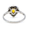 Bague 55 Bague entourage en platine, saphir jaune et diamants, inspiration Art déco 58 Facettes E275637443C84714A0A22DDAAB421B60