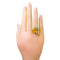 Bague 54 Bague cluster en or 14k et platine avec citrine et diamants 58 Facettes 959BCD1173974A01AF9D8F60AEEE7591