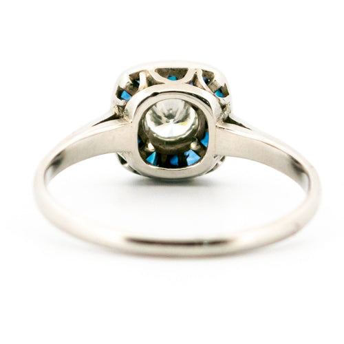 Bague 54 Sun Burst - Bague en platine, diamant taille brillant et saphirs 58 Facettes 801E8C13D99B40A7B7FEA2586DB6D113