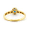 Bague 54 Bague en or jaune et blanc 14k avec saphir et diamants 58 Facettes CA34E527832B473BBF0A2AB641D861F2
